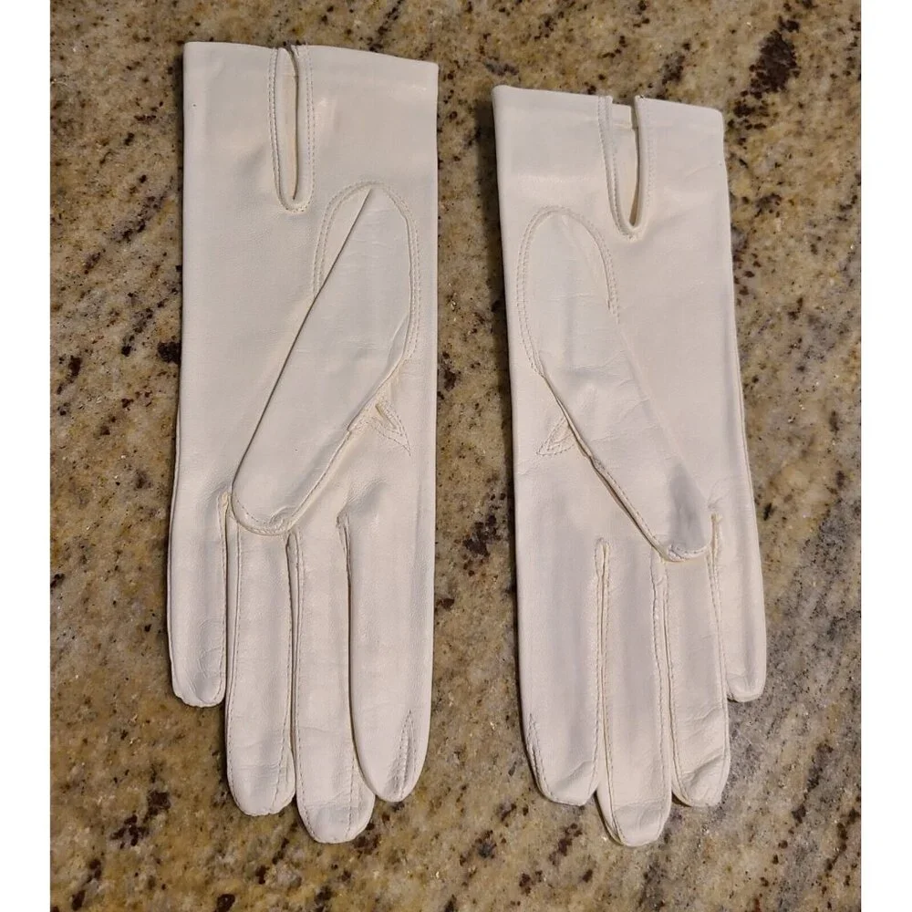 New? Vtg Size S 6.5 White Soft Leather Formal 8.5